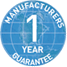 1 year Manufacturer's Guarantee